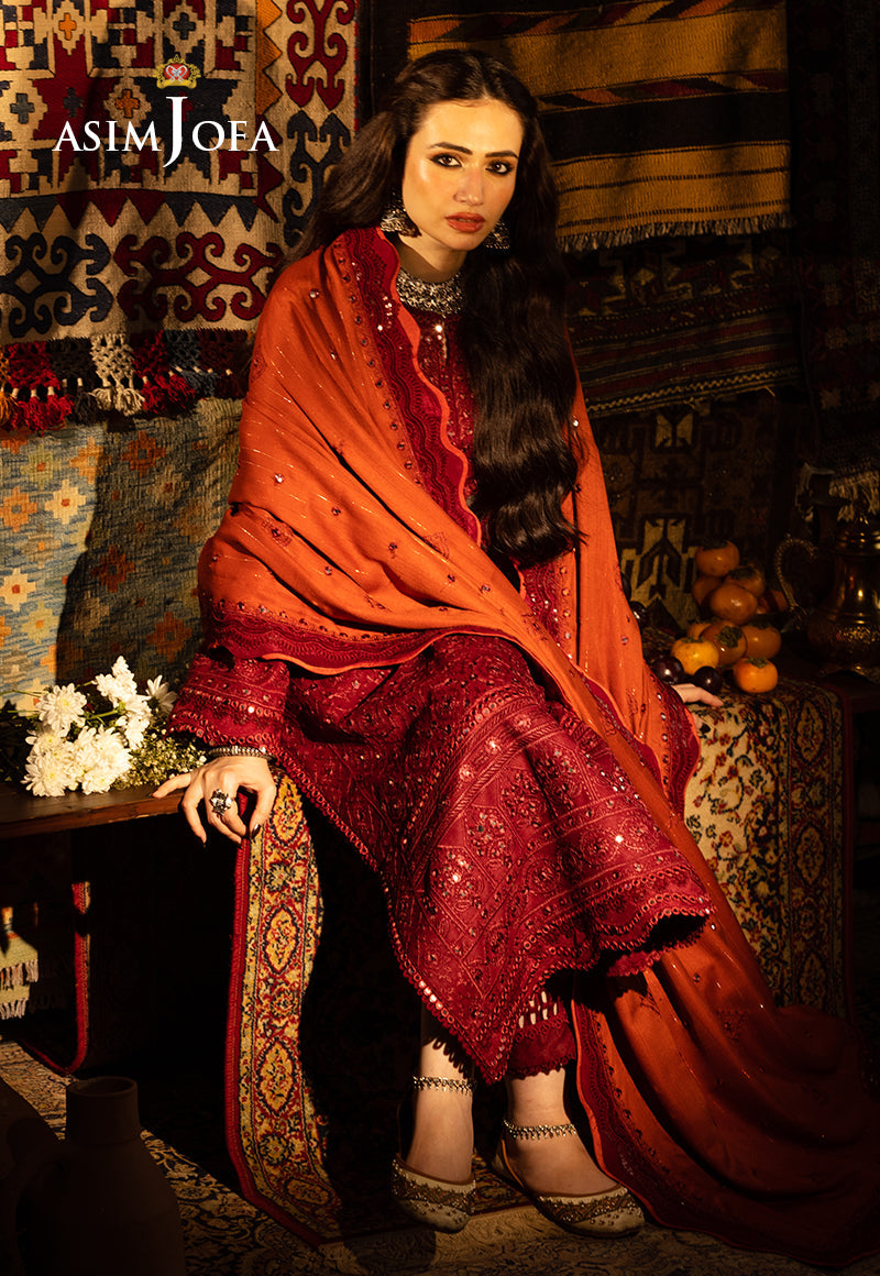 AJKT-02 EMBROIDERED SELF TWILL 3 PCS