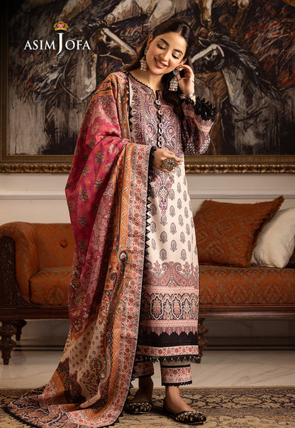 AJIWP-06 PRINTED KARANDI STITCHED 3 PCS