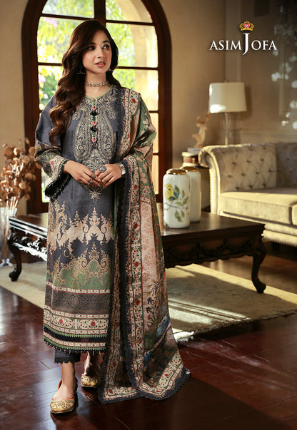 AJAWP-06 EMBROIDERED KARANDI STITCHED 3 PCS