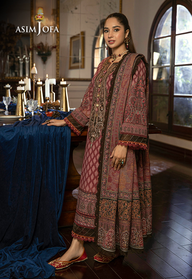 AJAWP-07 PRINTED KHADDAR STITCHED 3 PCS