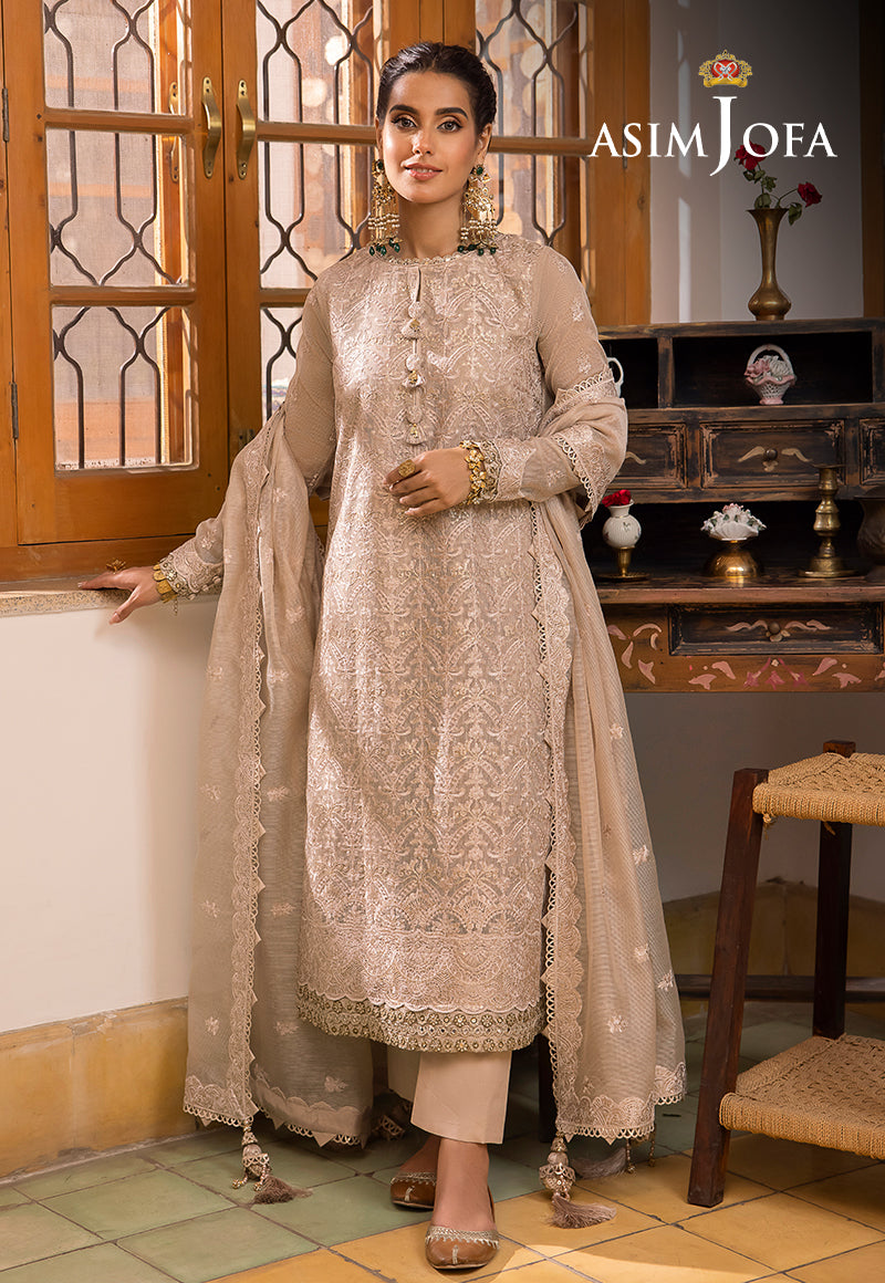 AJSW-21 EMBROIDERED COTTON NET 3 PCS