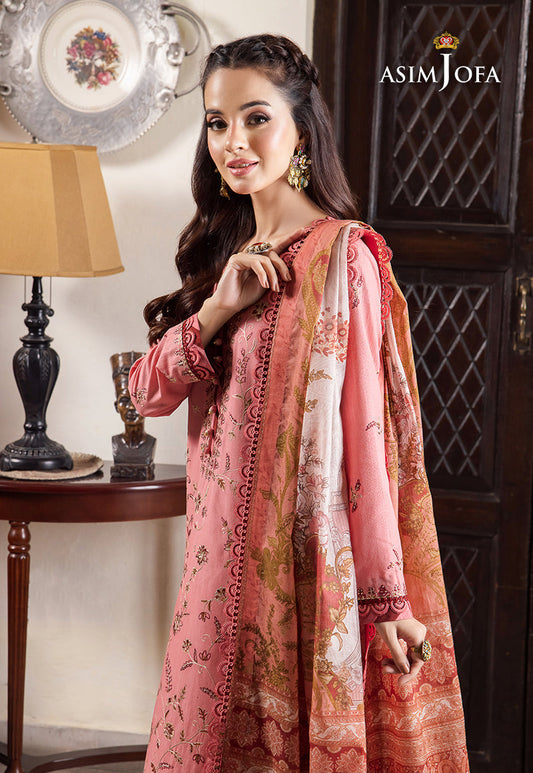 AJRWP-35 EMBROIDERED SLUB STITCHED 3 PCS