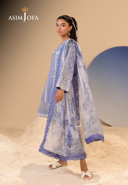 AJUBU-13 Printed Embroidered Lawn 3 Pcs
