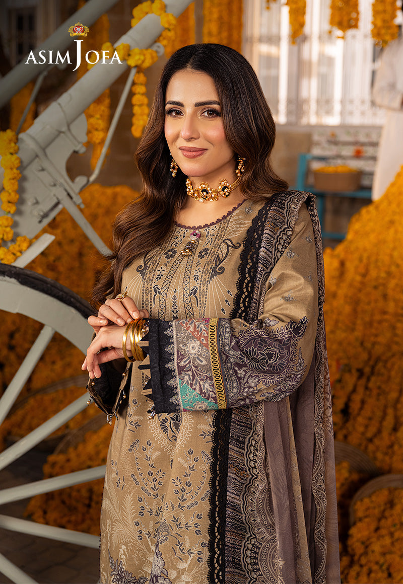 AJARP-16 PRINTED LAWN STITCHED 3 PCS