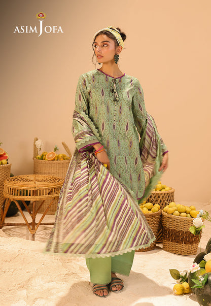 AJUBU-31 Printed Lawn 3 Pcs