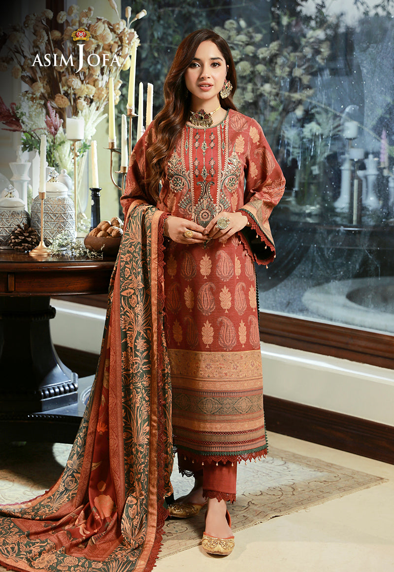 AJAWP-05 EMBROIDERED KARANDI STITCHED 3 PCS