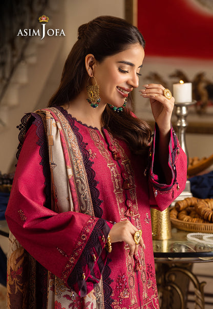 AJIWP-04 EMBROIDERED KARANDI STITCHED 3 PCS
