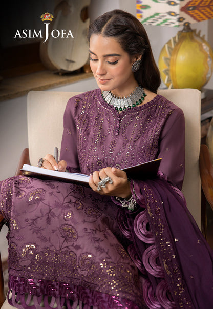 AJSW-06 EMBROIDERED LAWN SILK 3 PCS