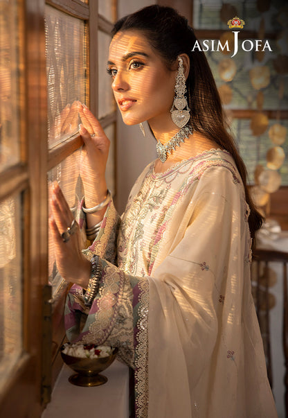 AJSW-26 EMBROIDERED LAWN SILK 3 PCS