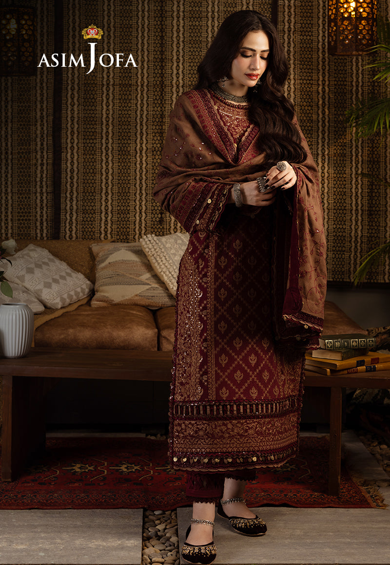 AJKT-06 EMBROIDERED COTTON KARANDI 3 PCS