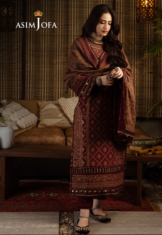 AJKT-06 EMBROIDERED COTTON KARANDI 3 PCS