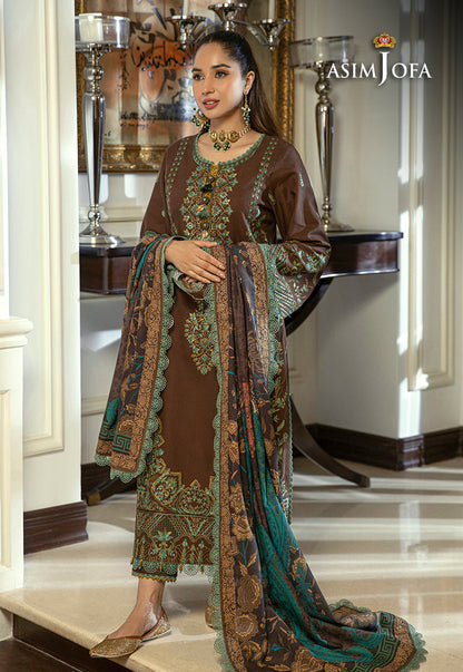 AJAWP-01 EMBROIDERED KHADDAR STITCHED 3 PCS