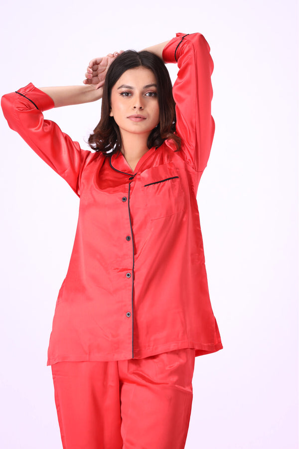 Valerie Women Red PJ Set 2pc-VL-GORGEOUS-RED