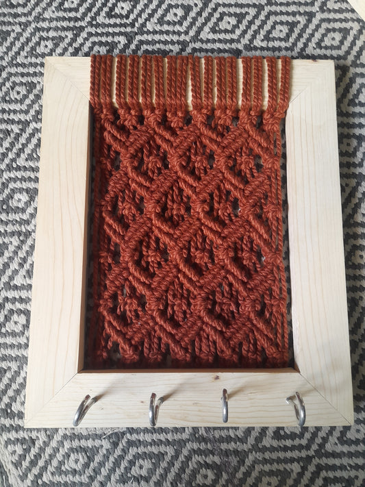 Macrame keychain holder