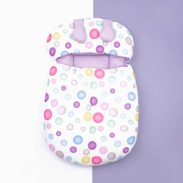 Baby Girl Carry nest Purple Polka dots Print