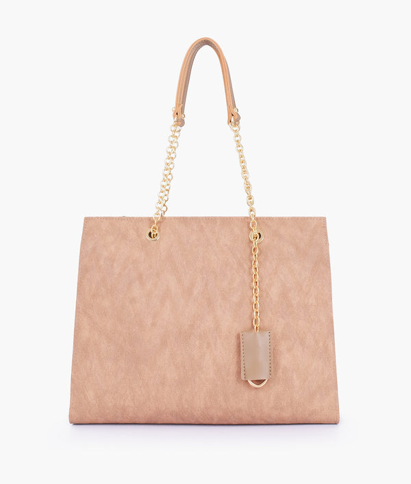 RTW Creation - Coffee zig-zag pattern tote