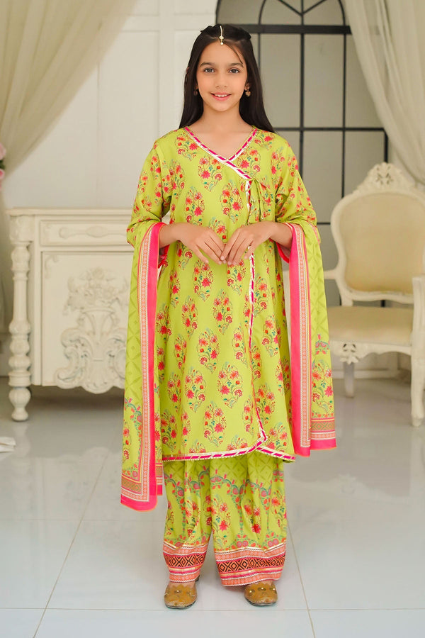 Ochre Clothing Girls Full Suits Swiss Lawn Digital Printed 3 Pc Suit