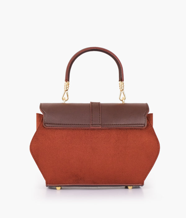 RTW Creation - Dark brown top-handle hexagon bag