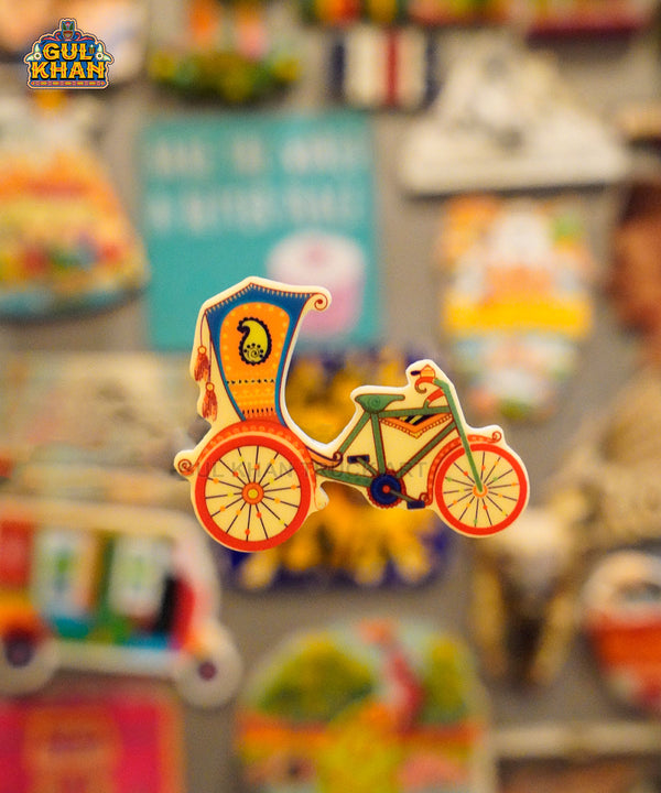 Cycle Rickshaw Acrylic Fridge Magnet