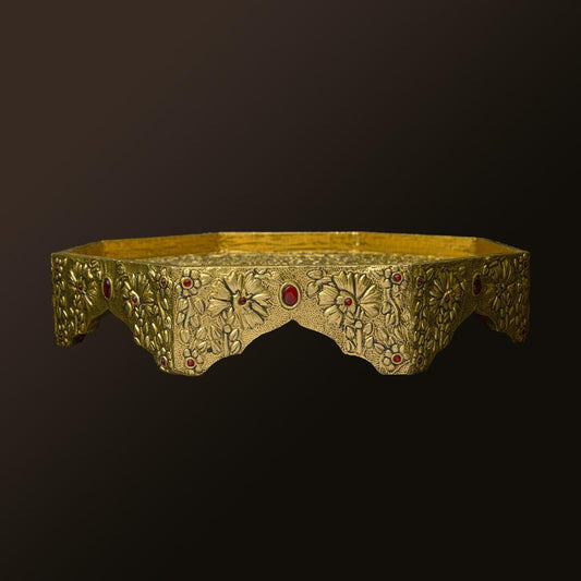 OTTOMAN TRAY LARGE GOLDEN