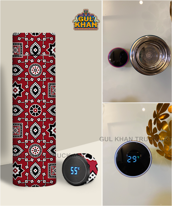 Printed Travel Bottle Ajrak Design