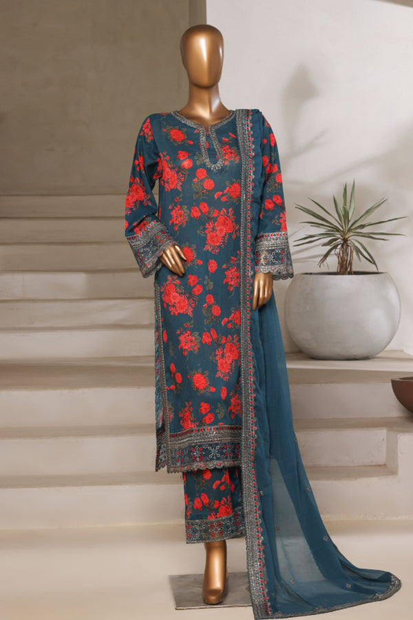 Malika By Sada Bahar Stitched 3 Piece Emb Festive Vol-05 Collection'2025-EMB-2129-Green