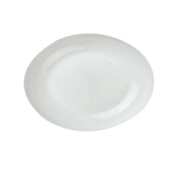 G.Opal Diwali Plain White Oval Dish Azg-310