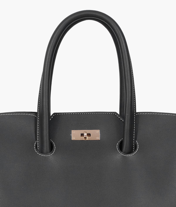 RTW Creation - Black tote bag with multiple compartments