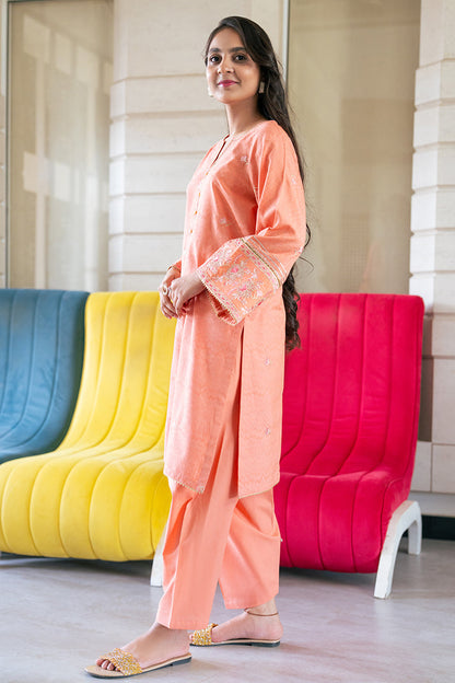 T-SFC-031, Embroidery shirt and stright SHALWAR