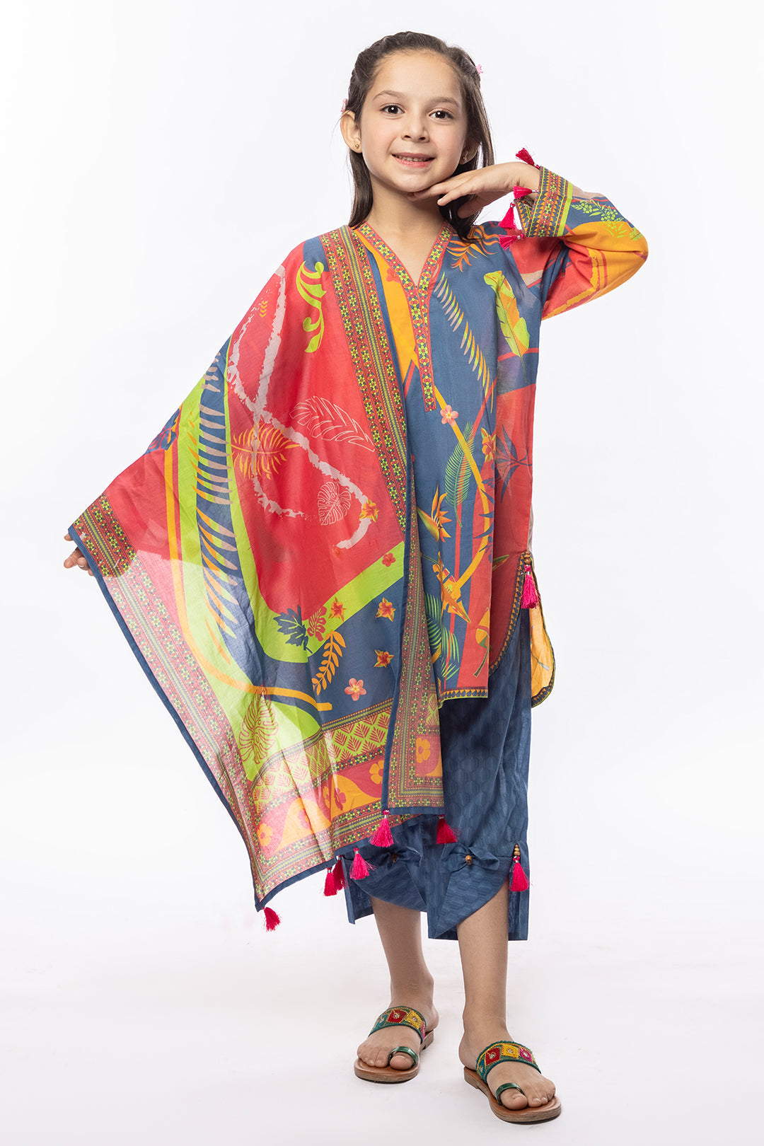 3Pcs Printed Lawn Suit Multi SKU : 3PCS-032