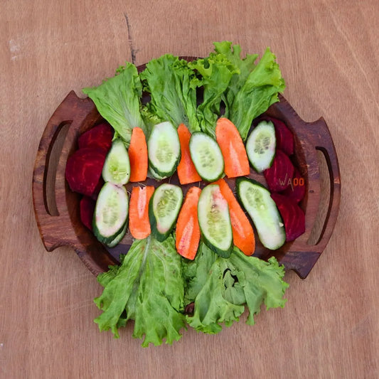 Brass Wooden Salad Trey