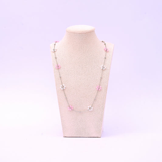 Blooming Beads Necklace Purple Gold