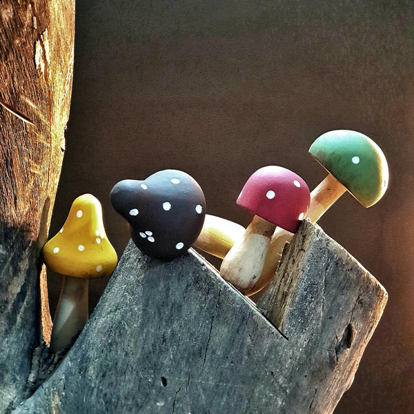 Wooden Whimsy Mushroom (Small)