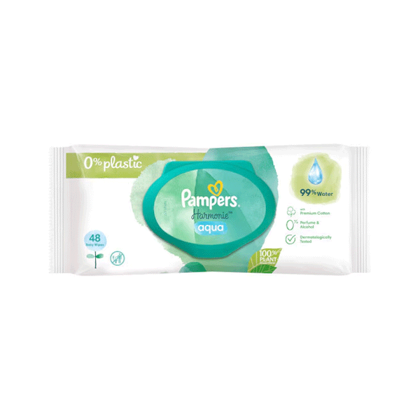 Pampers Harmonie Aqua Baby Wipes 48s