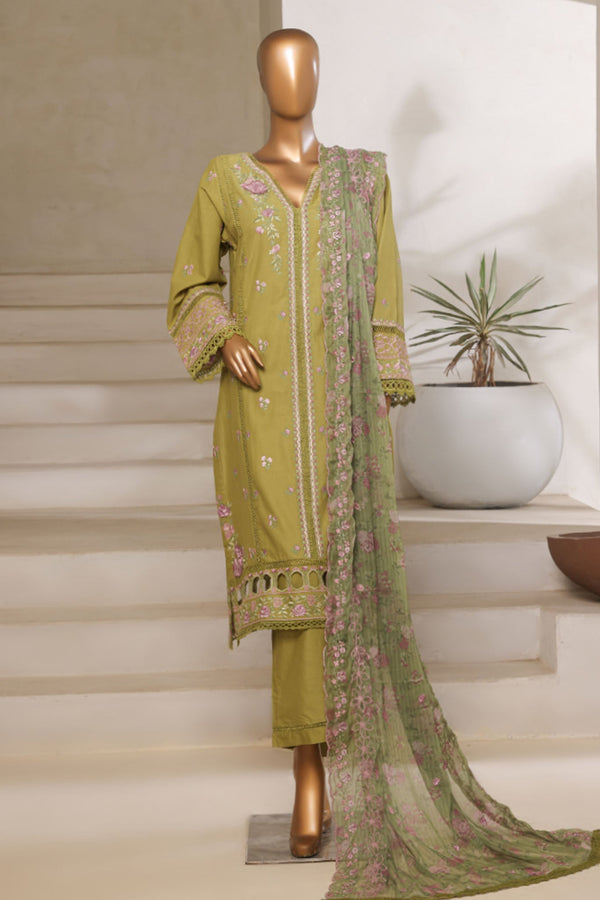 Sada Bahar Stitched 3 Piece Luxury Emb Spring Vol-06 Collection'2025-LEL6-MK-48-Green