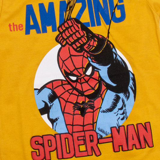 Boy Yellow The Amazing Spider Man Print T-Shirt