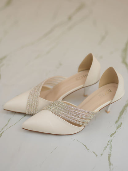 Aurora Stride Heels — Pearl Whisper