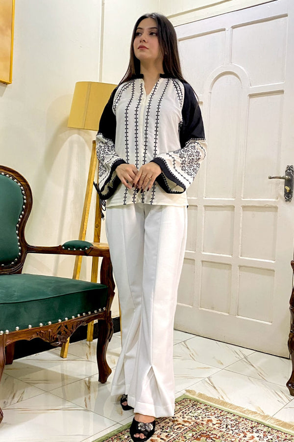 Urban Cut Embroidered Patchwork Shirt Stylish & Comfortable 1 Piece