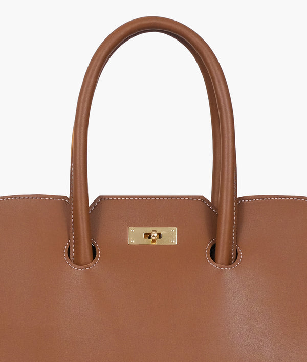 RTW Creation - Brown tote bag with multiple compartments