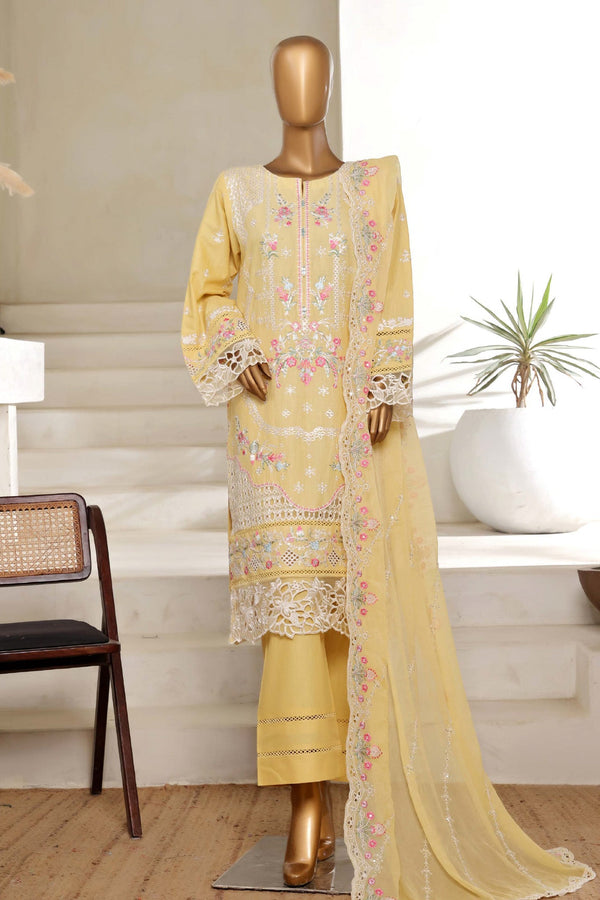 Sada Bahar Stitched 3 Piece Luxury Emb Spring Vol-05 Collection'2025-MK-30-Yellow