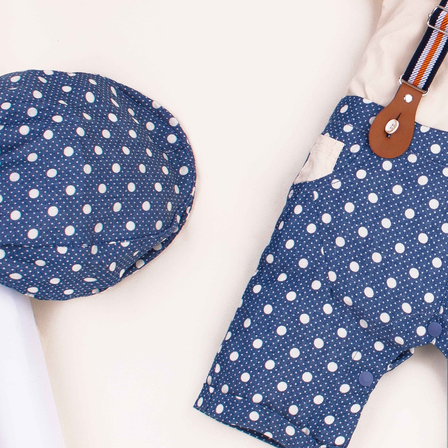 Baby Boy3 Piece Skin Polka Print Formal Romper
