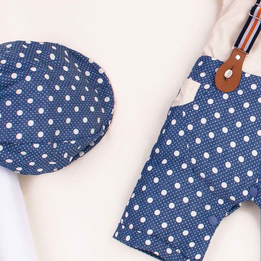 Baby Boy3 Piece Skin Polka Print Formal Romper