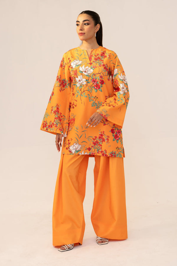 Fleur Co Ords By Sheenora Stitched 2 Piece Lawn Silk Collection'2025-Marigold