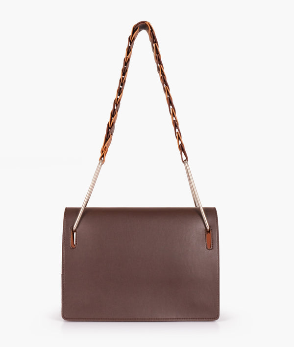 RTW Creation - Dark brown loop strap shoulder bag