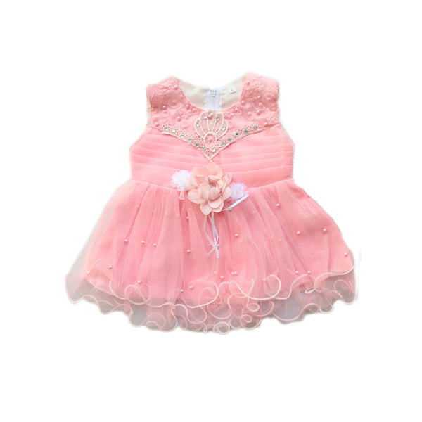 Baby fancy frock. Age 0 to 6 months. -5
