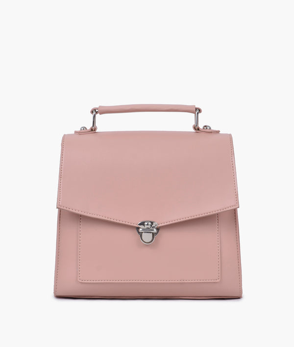 RTW Creation - Peach push-lock messenger bag