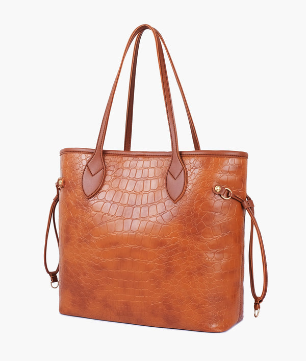RTW Creation - Brown crocodile neverfull two piece set