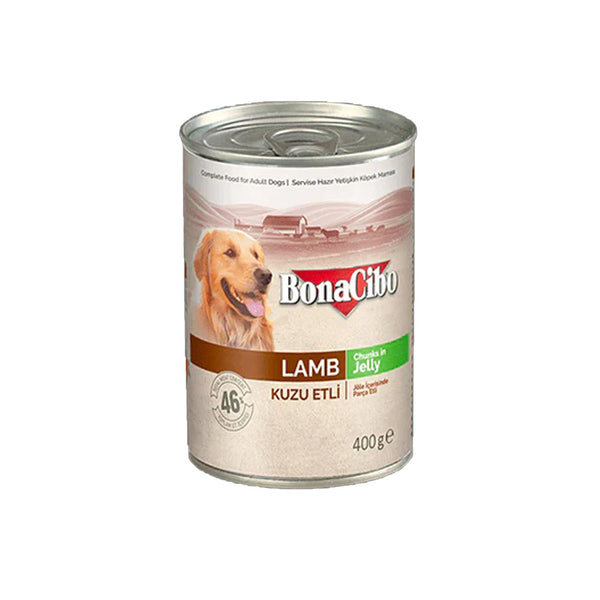 Bonacibo Lamb Chunks In Jelly Dog Food 400g