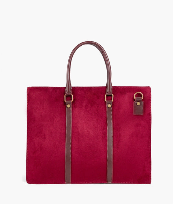 RTW Creation - Burgundy suede laptop bag
