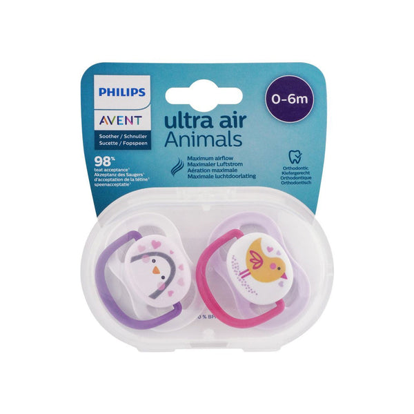 Avent Ultra Air Animals Soother 0-6m Scf080/06
